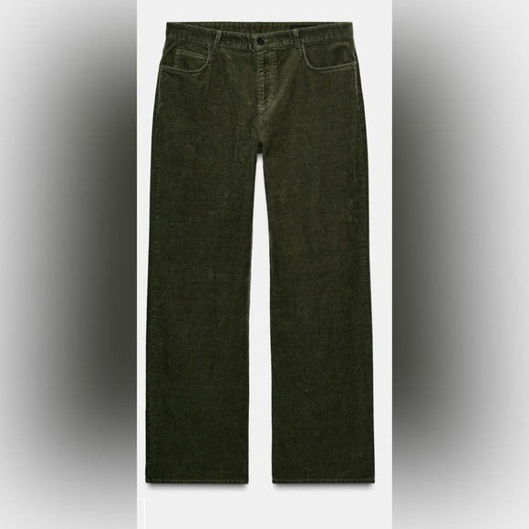 NWT ZW Collection Mid-Green Corduroy Pants Size Small $79 7627 - Picture 6 of 9
